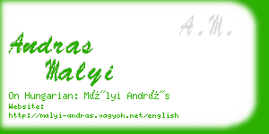 andras malyi business card